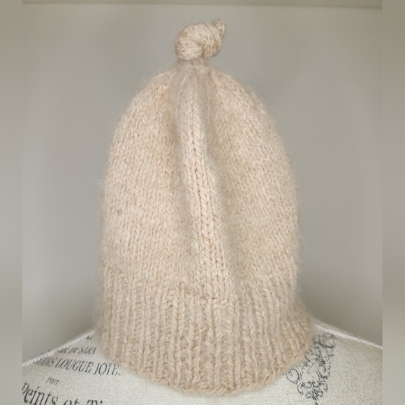 cashmere angora knit hat - Picture 4 of 6
